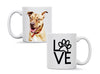 Personalised pet dog love mug