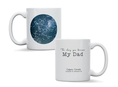 Personalised Star map My Dad, Galaxy Night Sky Keepsake Gift mug