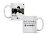 Personalised couple image song album mug