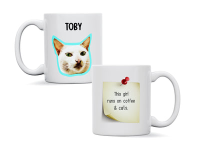 Personalised pet cat animal lover mug