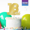 Personalised 18TH Birthday Custom glitter cake topper - Any wording/age - Forefrontdesigns