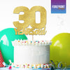 Personalised 30th Birthday glitter cake topper - Any wording/details - Forefrontdesigns