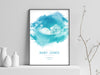 Personalised Baby Scan Ultrasound Watercolour Print