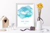 Personalised Baby Scan Ultrasound Watercolour Print