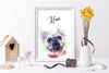 Personalised Pet Animal watercolour portrait print