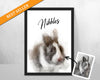 Personalised Pet Animal watercolour portrait print