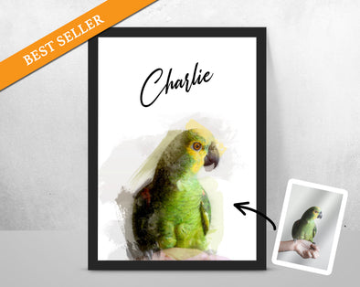 Personalised Pet Animal watercolour portrait print