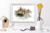 Personalised new house/home watercolour portrait print