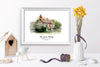 Personalised new house/home watercolour portrait print