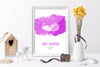 Personalised Baby Scan Ultrasound Watercolour Print