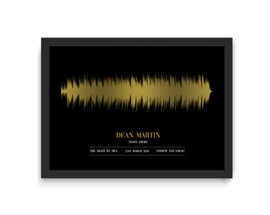 Custom Soundwave Art Print, Favourite Song, voice wave/artist
