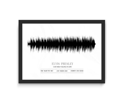 Custom Soundwave Art Print, Favourite Song, voice wave/artist