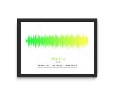 Custom Soundwave Art Print, Favourite Song, voice wave/artist