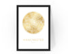 Personalised Custom Manchester England FOIL CITY Map Poster Art