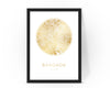 Personalised Custom Bangkok Thailand  FOIL CITY Map Poster Art