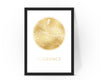 Personalised Custom FLORENCE Italy FOIL CITY Map Poster Art