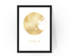 Personalised Custom DUBLIN Ireland FOIL CITY Map Poster Art
