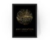 Personalised Custom ANY Location FOIL CITY Map Poster Art