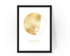 Personalised Custom FOIL CITY Map SYDNEY Australia Poster Art