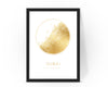 Personalised Custom FOIL CITY Map DUBAI Uae Poster Art