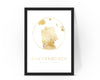Personalised Custom FOIL CITY Map San Francisco USA Poster Art
