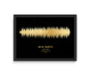 Custom FOIL Soundwave Art Print, Favourite Song/artist music poster