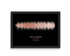 Custom FOIL Soundwave Art Print, Favourite Song/artist music poster