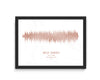 Custom FOIL Soundwave Art Print, Favourite Song/artist music poster