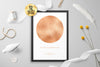 Personalised Custom FOIL STAR MAP, constellation night sky map