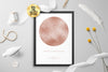 Personalised Custom FOIL STAR MAP, constellation night sky map