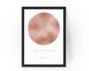 Personalised Custom FOIL STAR MAP, constellation night sky map