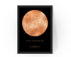 Personalised Custom FOIL STAR MAP, constellation night sky map