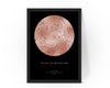 Personalised Custom FOIL STAR MAP, constellation night sky map