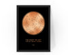 Personalised Custom FOIL STAR MAP, constellation night sky map