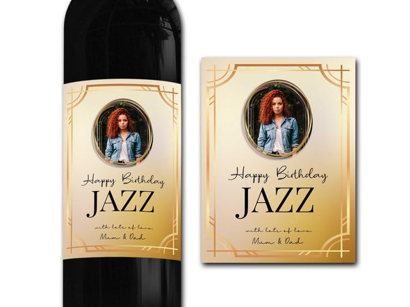 Personalised PHOTO wine bottle label 21st/30th/40th/50th gift -Ideal Celebration/Anniversary/Birthday/Wedding gift personalized bottle label