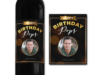 Personalised PHOTO wine bottle label 21st/30th/40th/50th gift -Ideal Celebration/Anniversary/Birthday/Wedding gift personalized bottle label