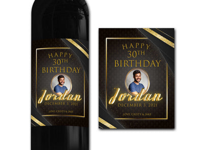 Personalised PHOTO wine bottle label 21st/30th/40th/50th gift -Ideal Celebration/Anniversary/Birthday/Wedding gift personalized bottle label