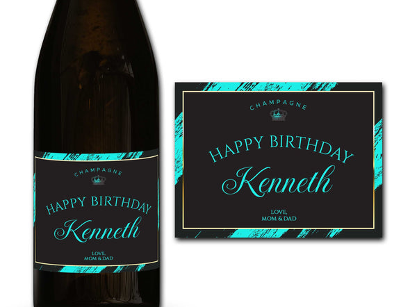 Personalised Birthday Champagne/Prosecco bottle label - Ideal Celebration/Anniversary/Birthday/Wedding gift personalized bottle label