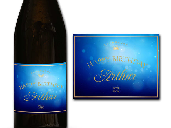 Personalised Birthday Champagne/Prosecco bottle label - Ideal Celebration/Anniversary/Birthday/Wedding gift personalized bottle label