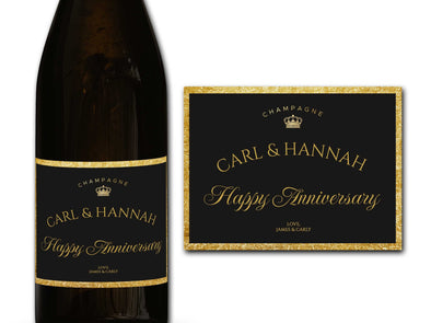 Personalised Anniversary Champagne/Prosecco bottle label - Ideal Celebration/Anniversary/Birthday/Wedding gift personalized bottle label