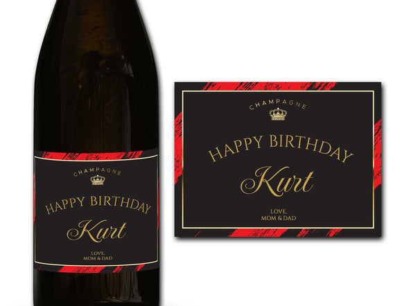 Personalised Birthday Champagne/Prosecco bottle label - Ideal Celebration/Anniversary/Birthday/Wedding gift personalized bottle label