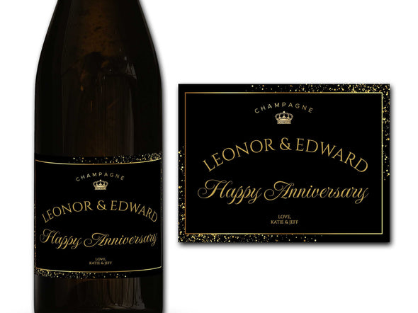 Personalised Anniversary Champagne/Prosecco bottle label - Ideal Celebration/Anniversary/Birthday/Wedding gift personalized bottle label