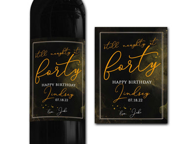 Personalised Birthday Wine bottle label - Ideal Celebration/Anniversary/Birthday/Wedding gift personalized bottle label