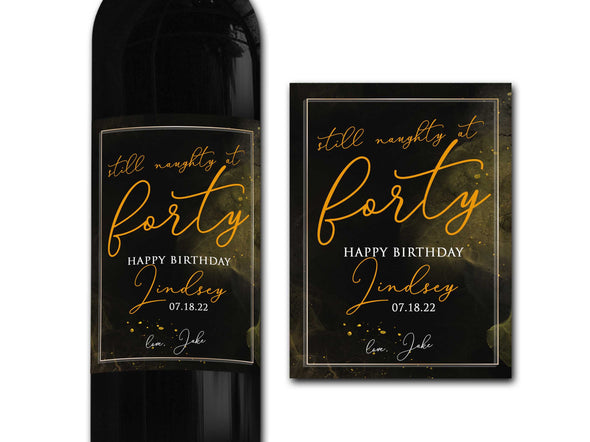 Personalised Birthday Wine bottle label - Ideal Celebration/Anniversary/Birthday/Wedding gift personalized bottle label