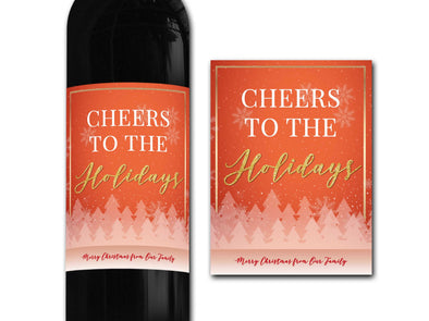 Personalised Merry Christmas Wine bottle label - Ideal Celebration/Anniversary/Birthday/Wedding gift personalized bottle label