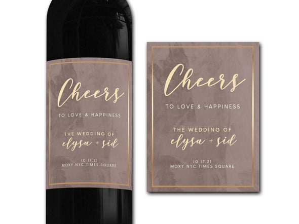 Personalised Wedding Wine bottle label - Ideal Celebration/Anniversary/Birthday/Wedding gift personalized bottle label