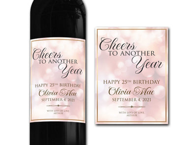 Personalised Anniversary Wine bottle label - Ideal Celebration/Anniversary/Birthday/Wedding gift personalized bottle label