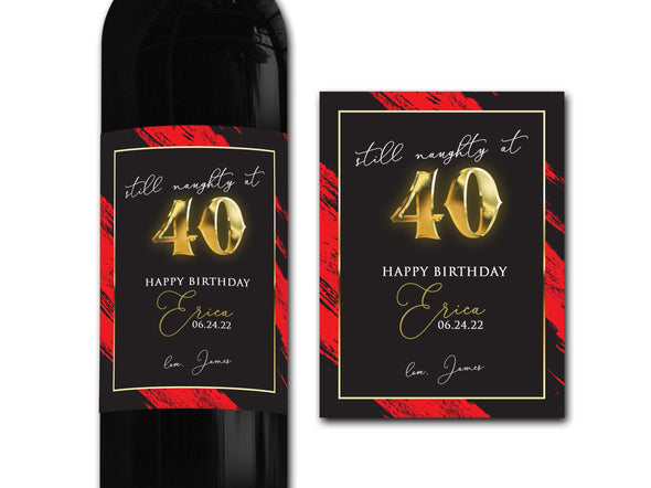 Personalised Birthday Wine bottle label - Ideal Celebration/Anniversary/Birthday/Wedding gift personalized bottle label