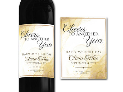 Personalised Anniversary Wine bottle label - Ideal Celebration/Anniversary/Birthday/Wedding gift personalized bottle label