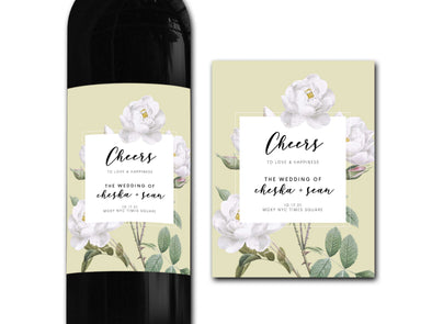 Personalised Wedding Wine bottle label - Ideal Celebration/Anniversary/Birthday/Wedding gift personalized bottle label